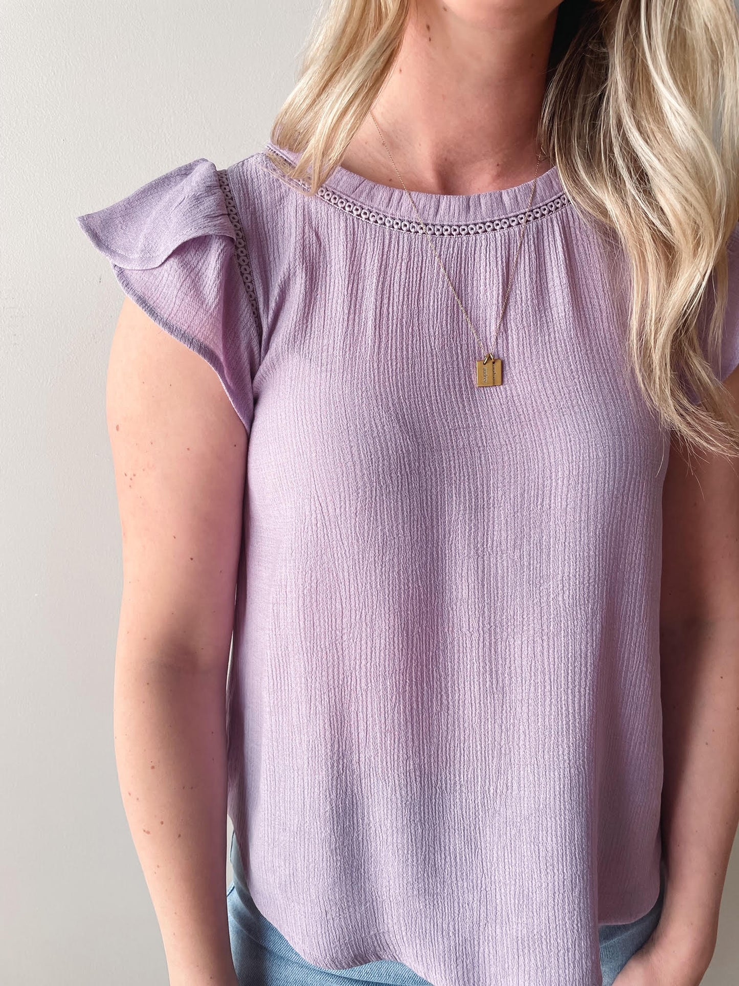 Jalynn Lavender Tulip Blouse