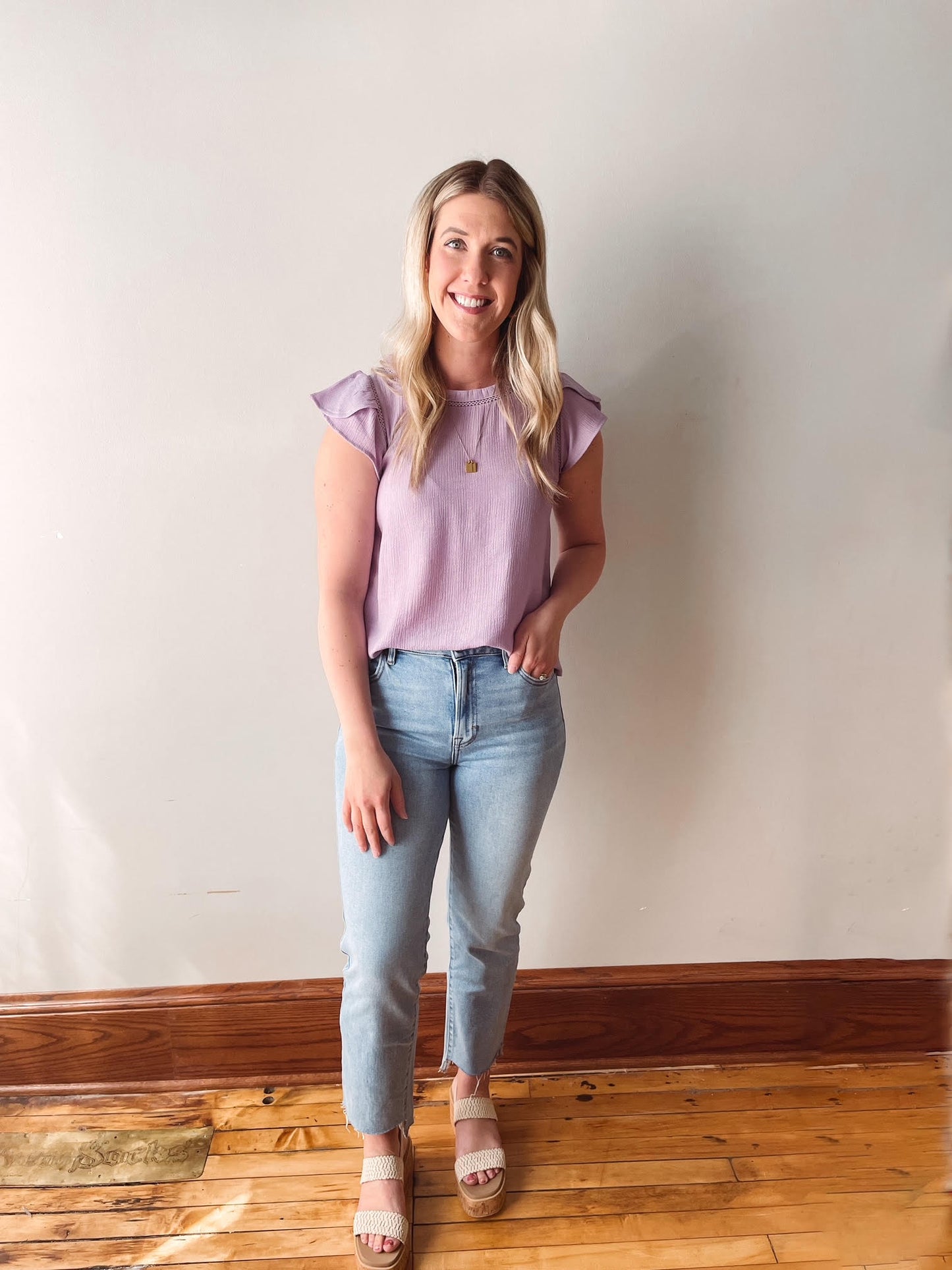 Jalynn Lavender Tulip Blouse