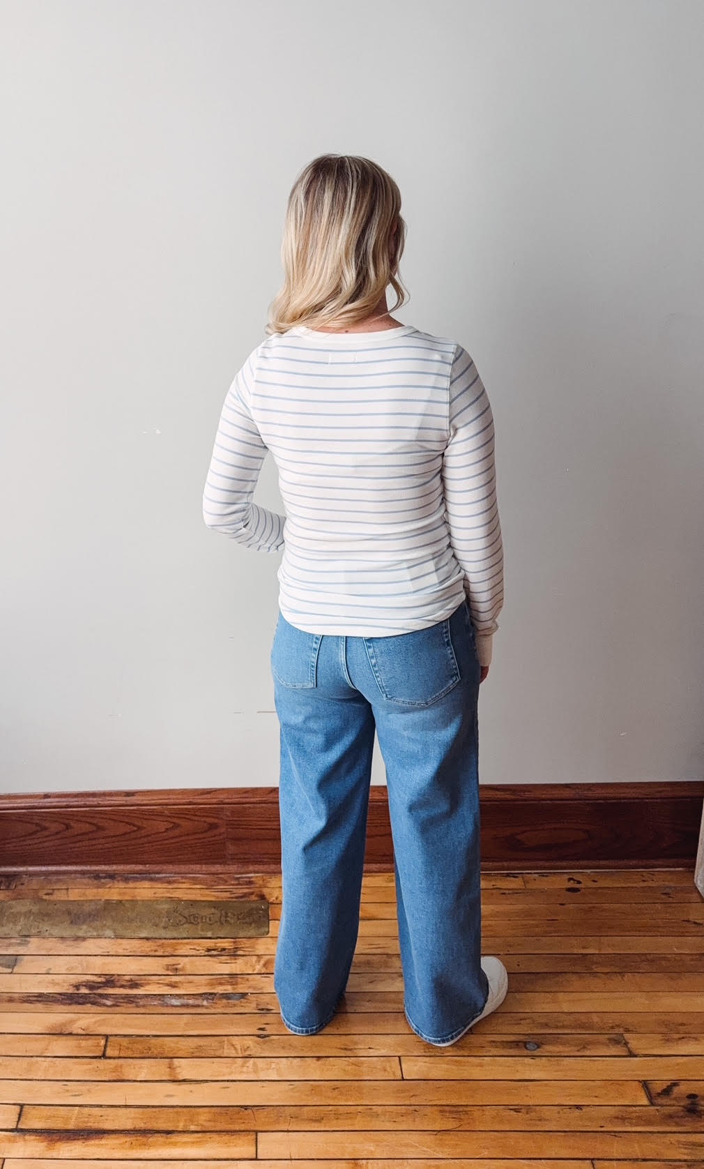 Jessica Ivory Powder Blue Long Sleeve