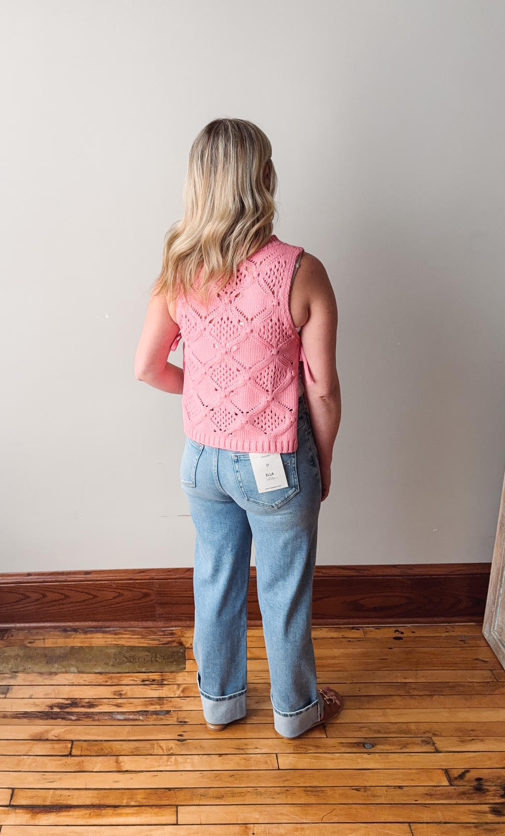 Lydia Watermelon Pink Crochet Tank