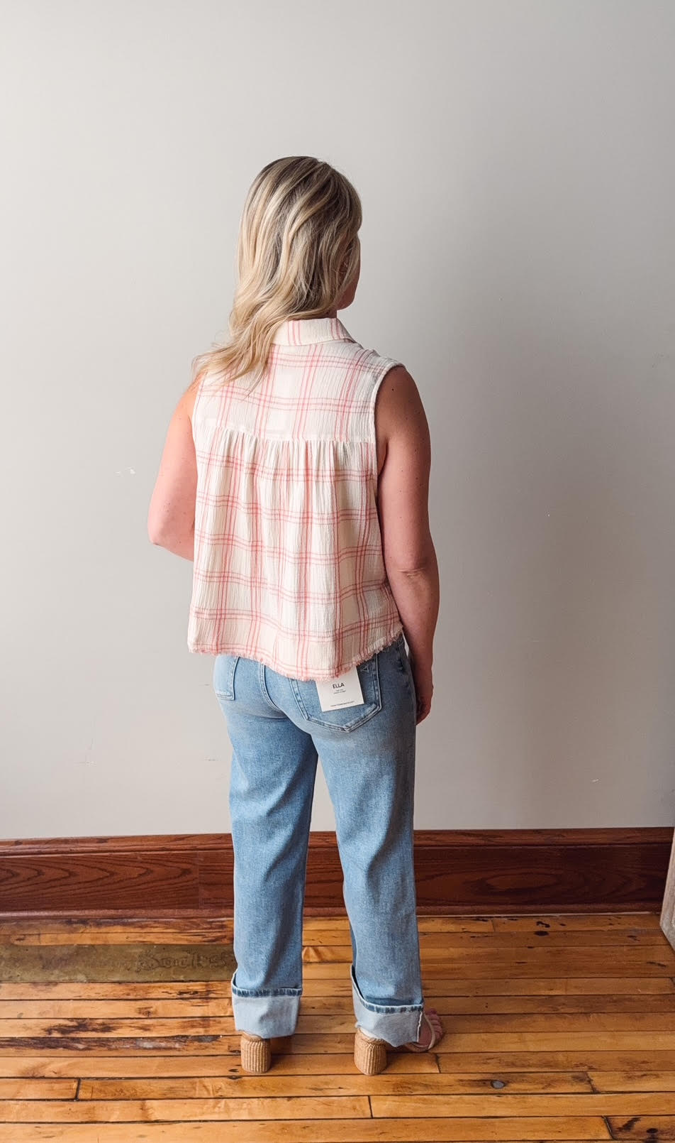 Reese Red Plaid Top