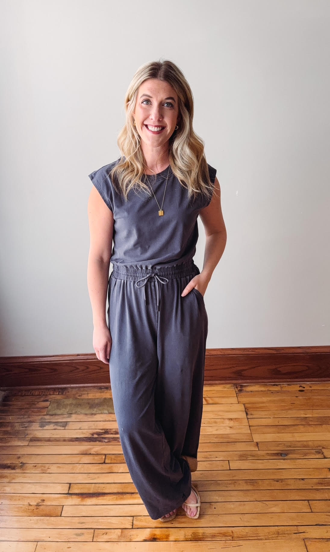 Paige Graphite Jumpsuit