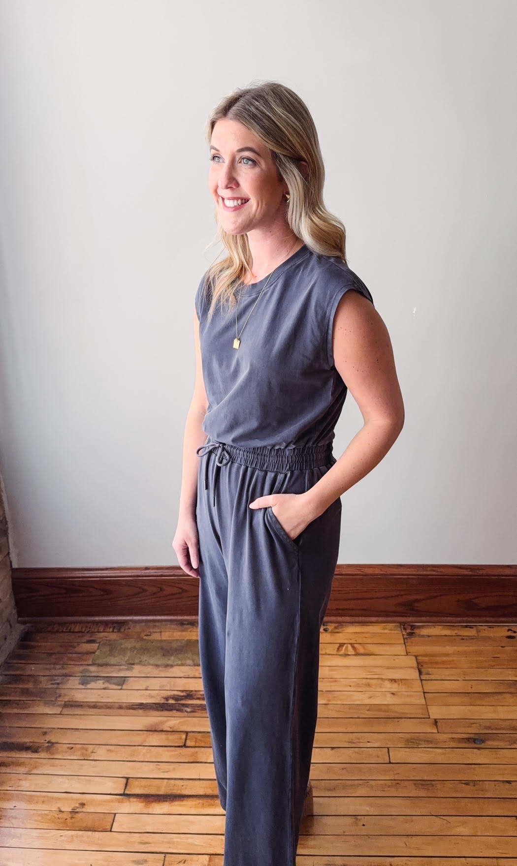 Paige Graphite Jumpsuit