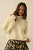 Arden Cream Cropped Knit Sweater