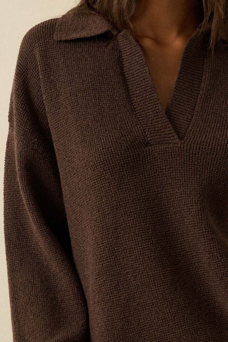 Chelsea Chocolate Knit Sweater