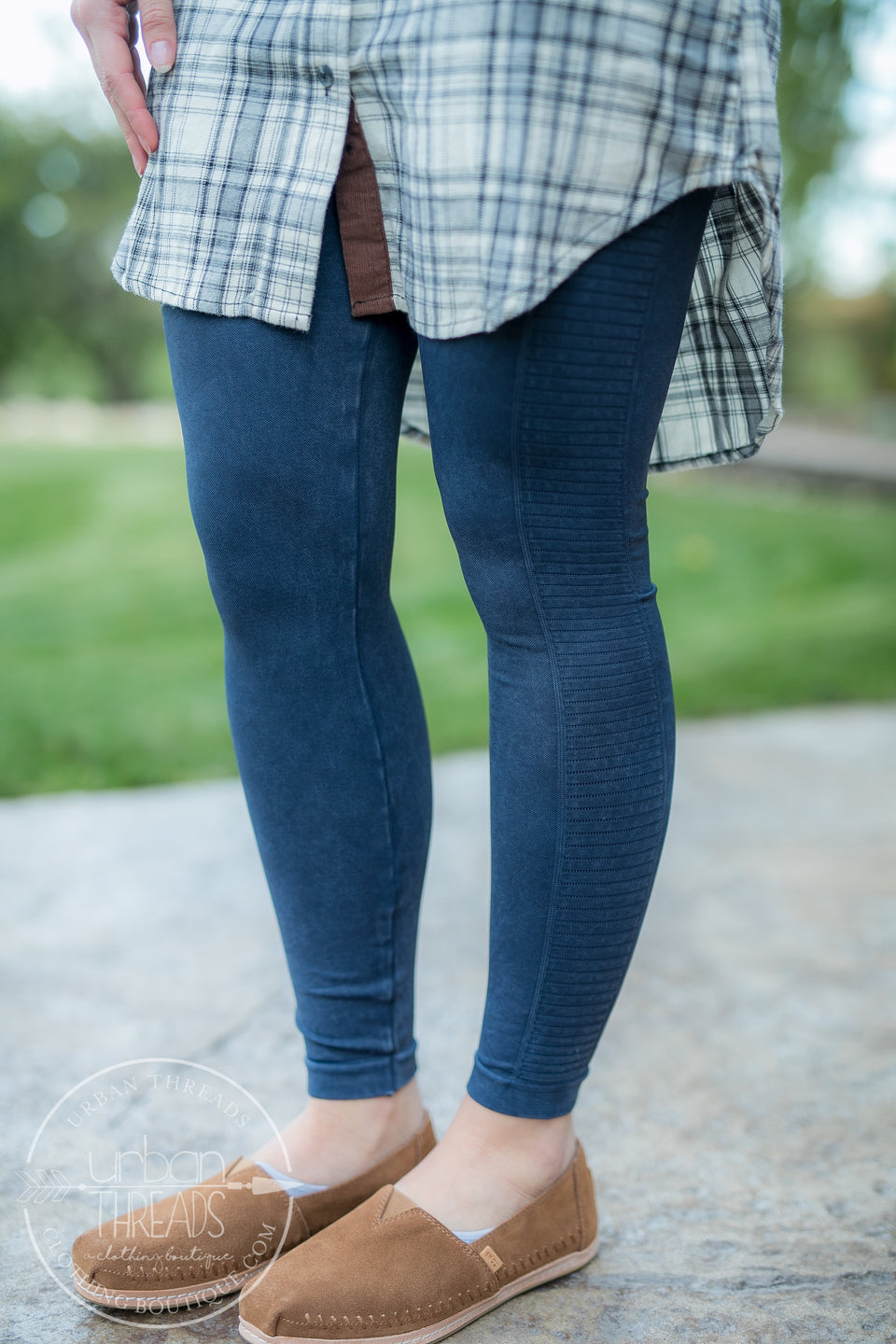 Denim Ladder Leggings