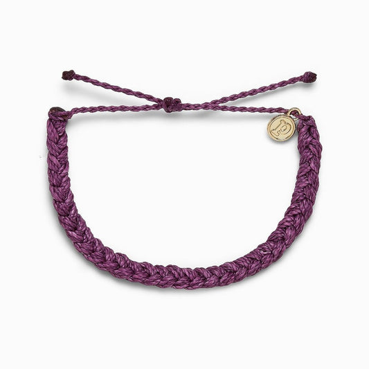 Solid Braided Dark Lilac Bracelet
