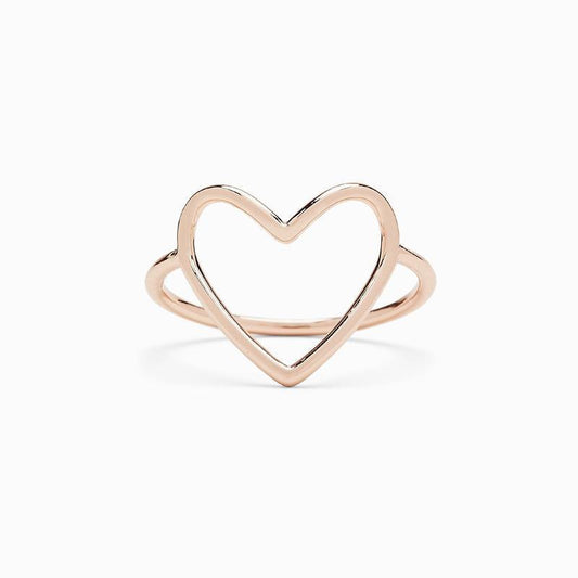 Rose Gold Statement Heart Ring
