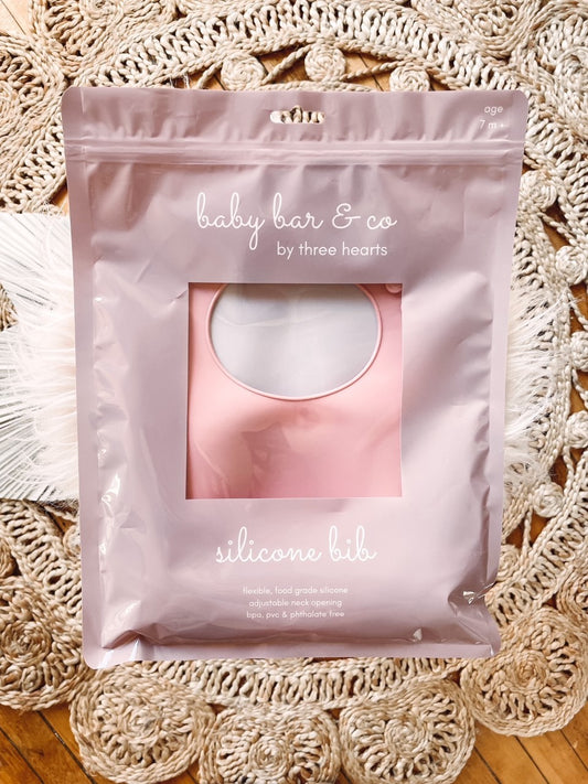 Dusty Rose Silicone Bibs