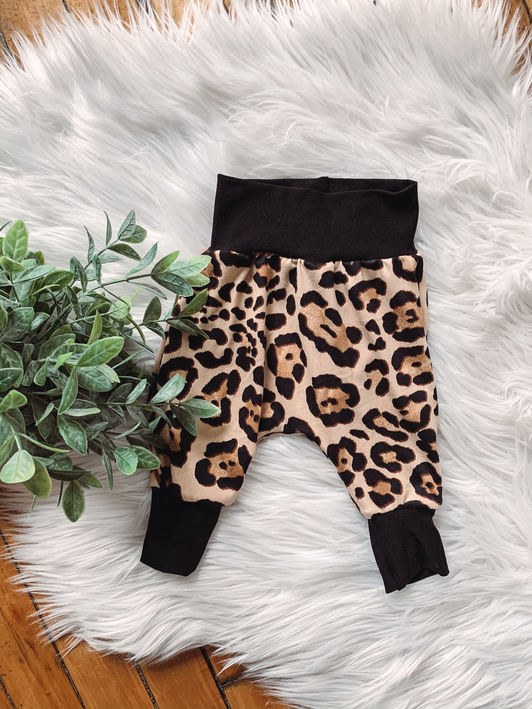 Tan Leopard Baby Joggers