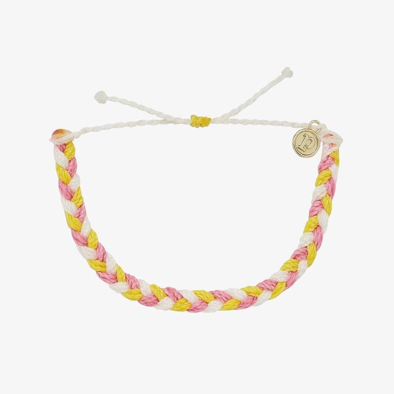 Strawberry Lemonade Braided Bracelet