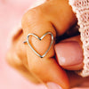 Silver Statement Heart Ring