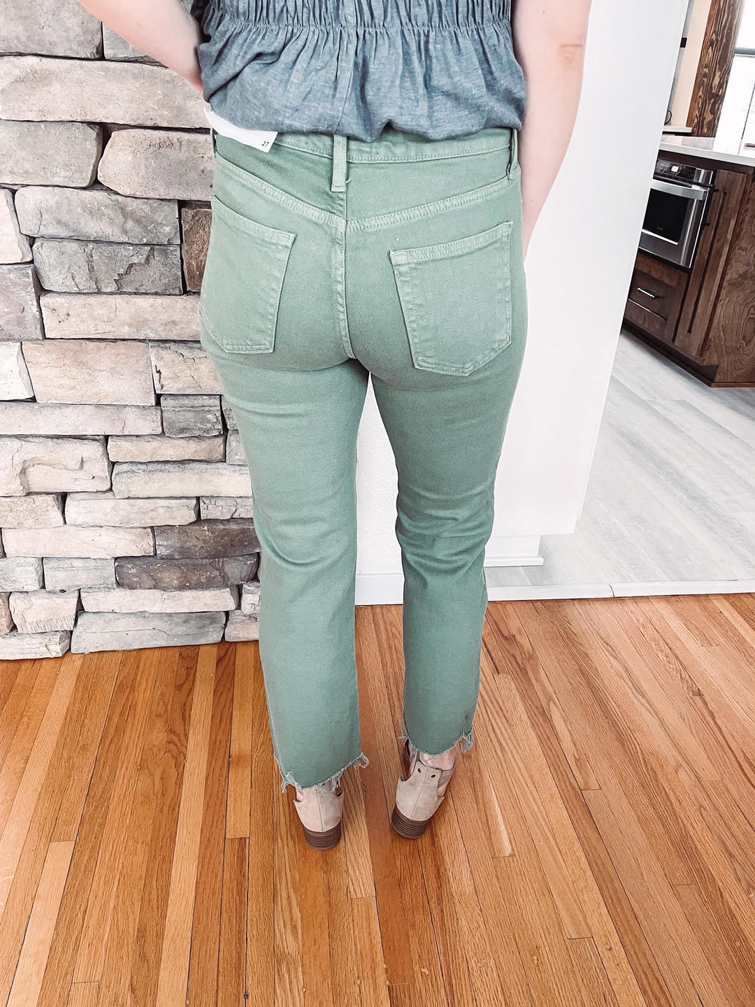 Vintage Olive Straight Jeans