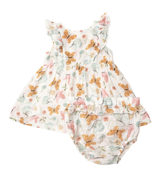 Pretty Butterflies Ruffle Dress