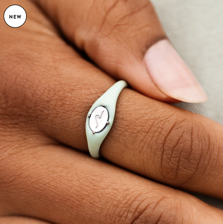 Wave Enamel Decal Ring