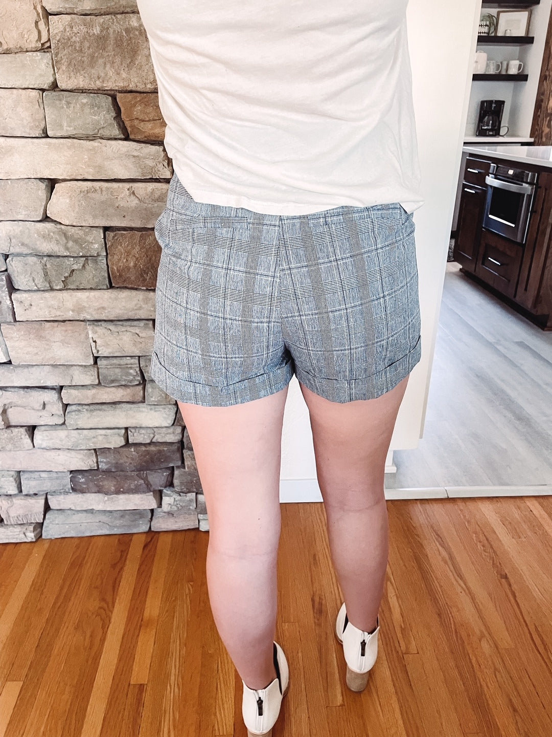 Larissa Blue Plaid Shorts