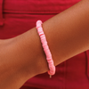 Pink Pastel Disc Stretch Bracelet