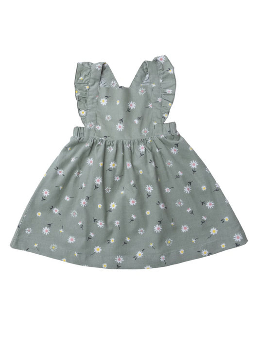 Daisy Play Cotton Corduroy Pinafore Dress