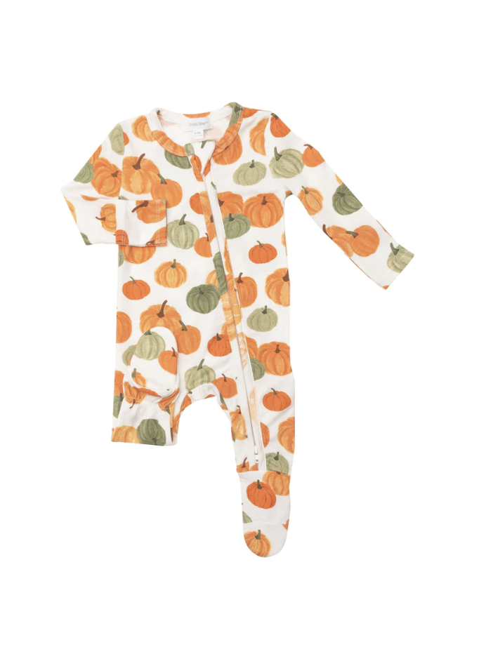 Pumpkins Zipper Footie