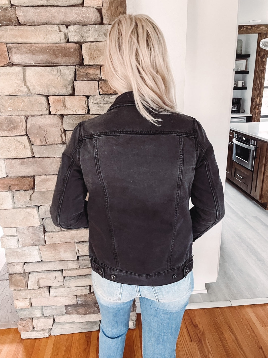 Aria Black Denim Jacket