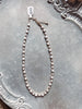 White Bold Stone Necklace