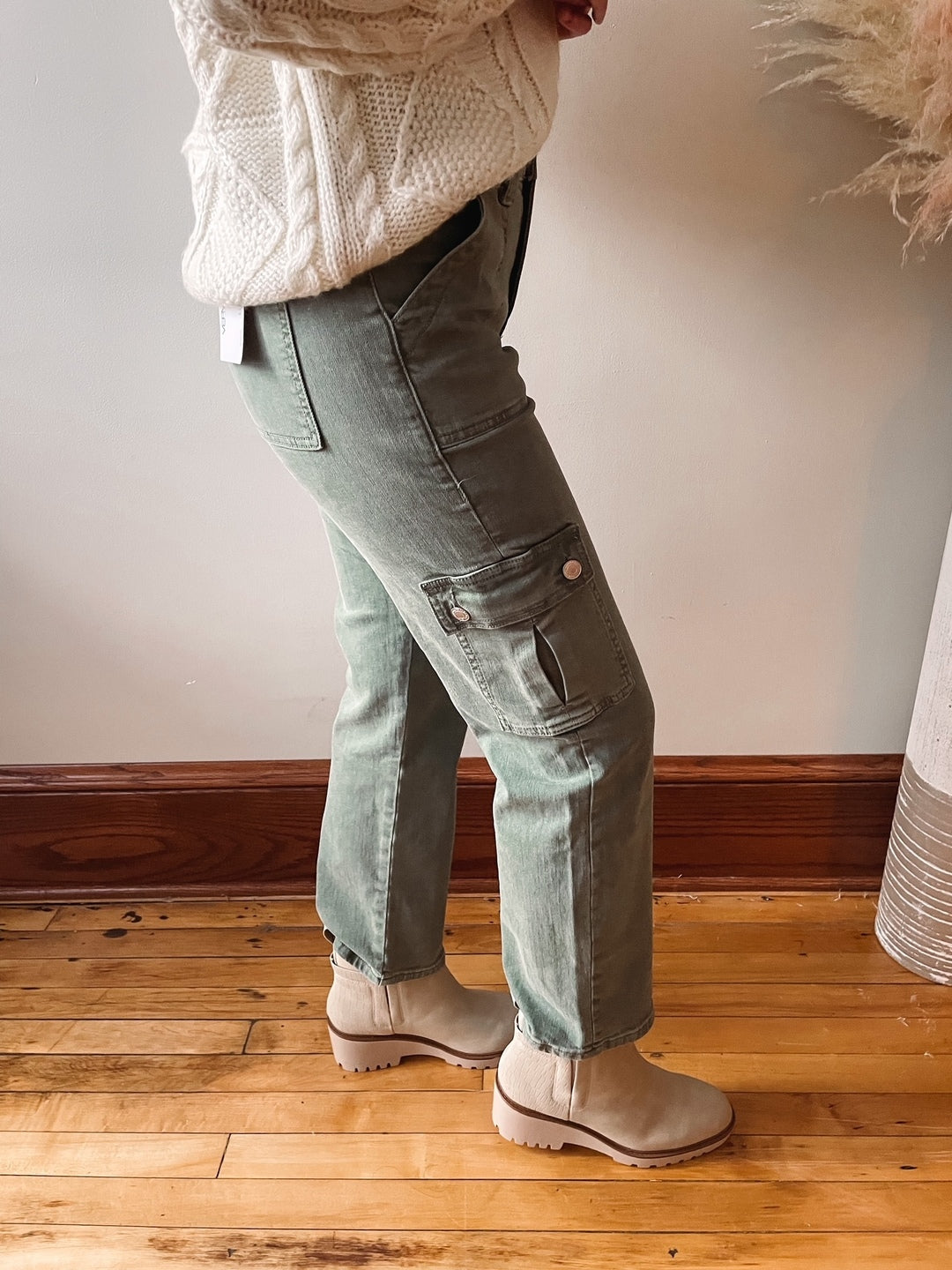 Dixie High Rise Straight Cargo Jeans