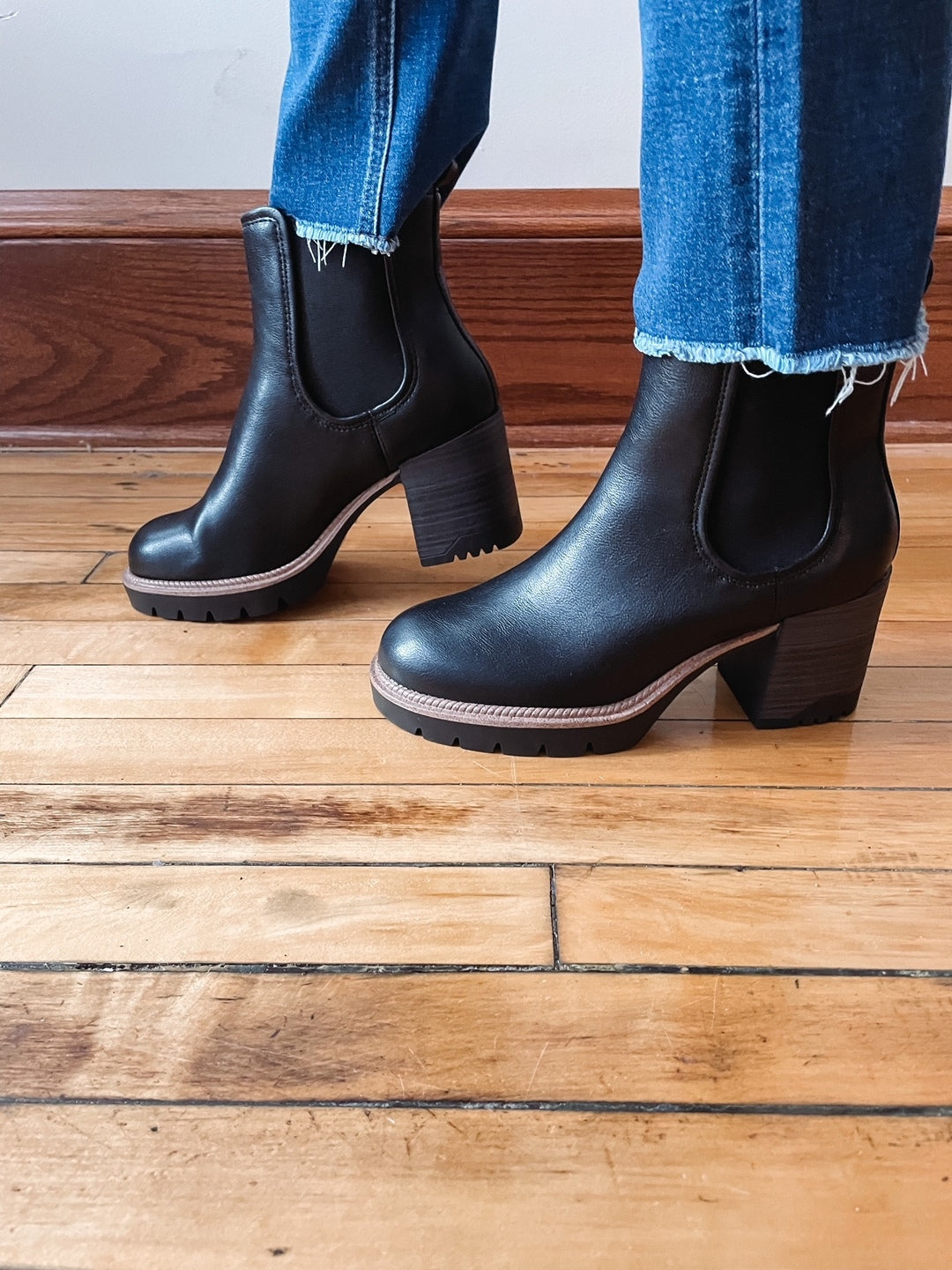 Adelyn Black Heeled Boots