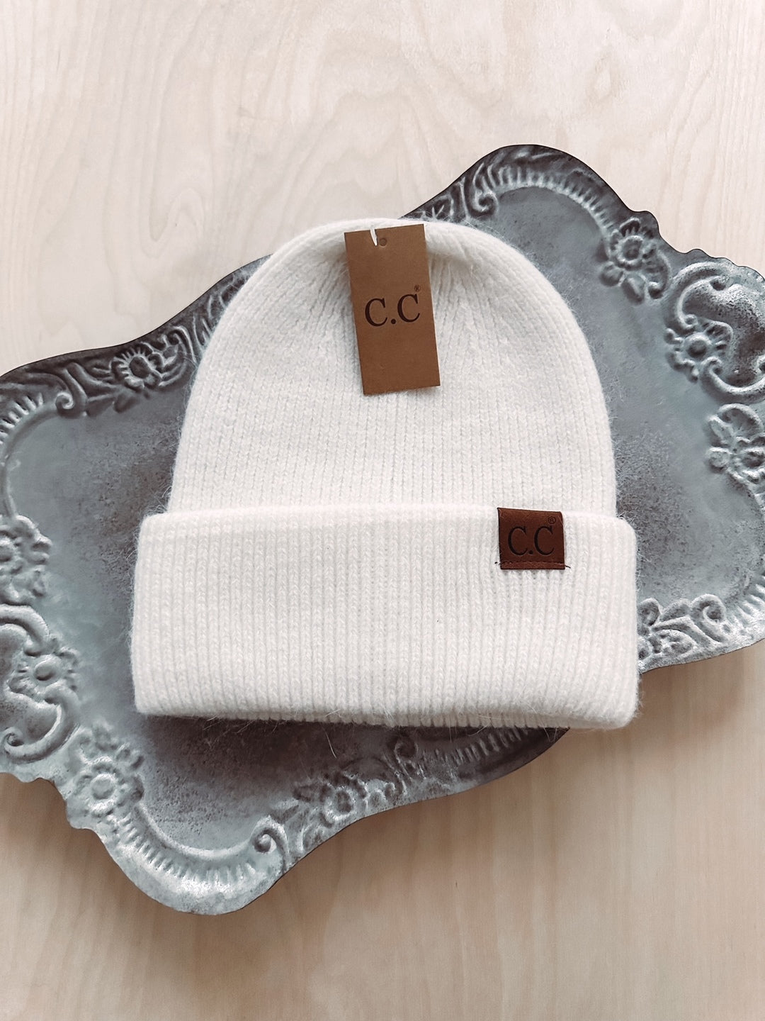 Ruby Ivory Double Cuff Beanie