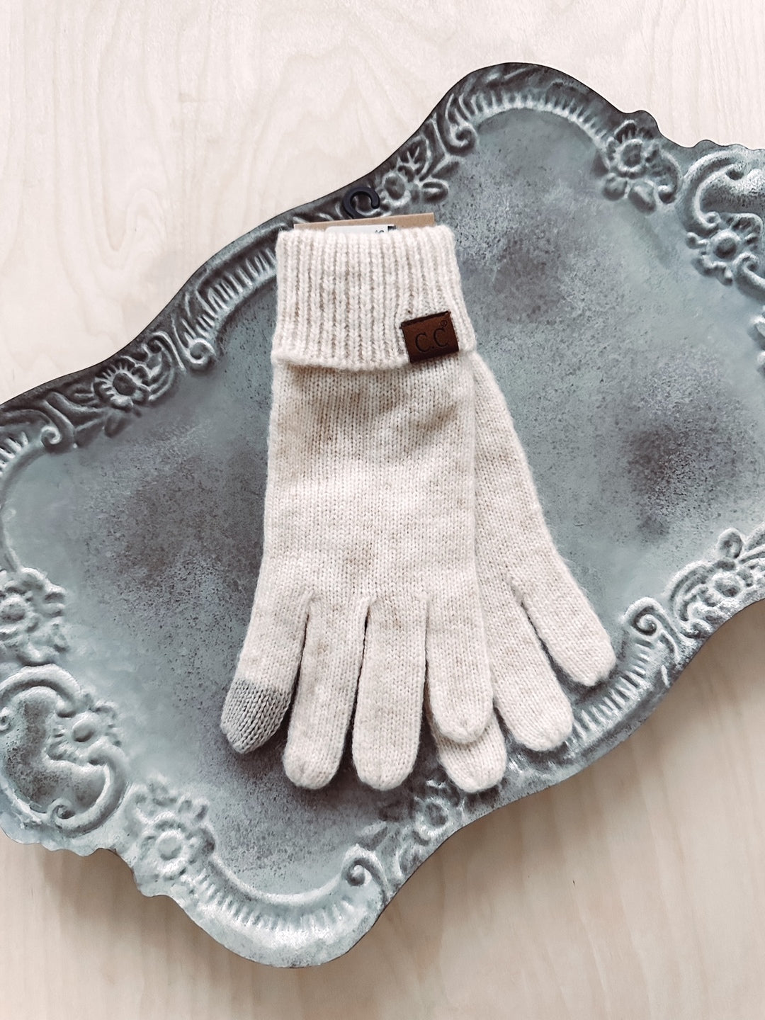 Kenna Oatmeal Soft Knit Glove