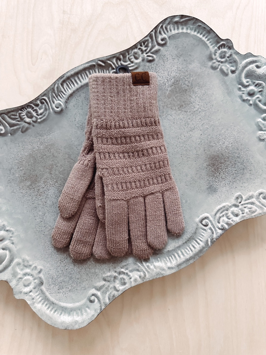 Haven Dusty Rose Knit Gloves